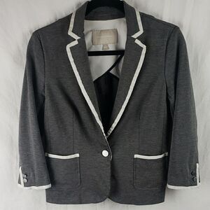 Banana Republic Women's 4 Grey & White Blazer